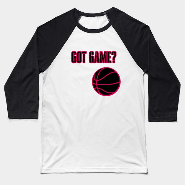 got game? - Magenta Baseball T-Shirt by UnOfficialThreads